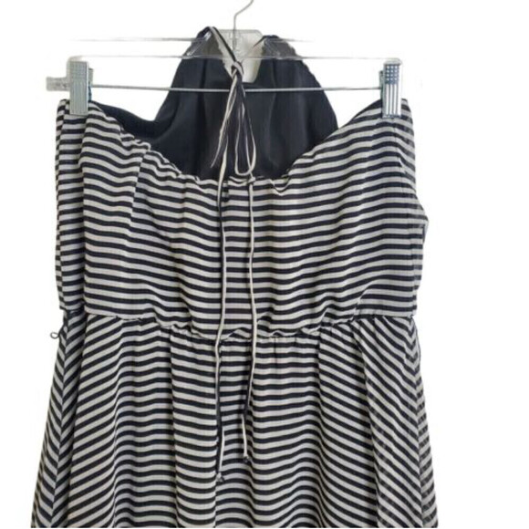 Isaac Mizrahi Halter Tie Chiffon Open Back Cinched Waist Dress - Picture 6 of 12